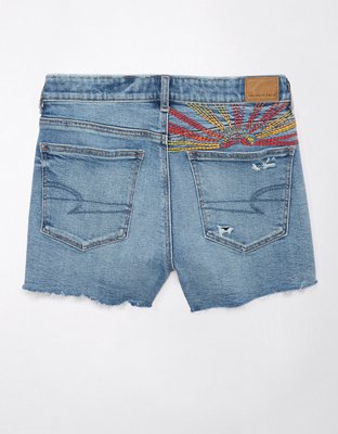 Женские джинсы American Eagle AE Strigid Mom Embroidered Denim Short — фото 4