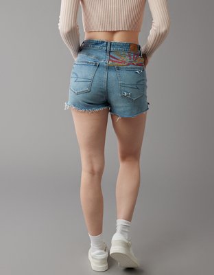 Женские джинсы American Eagle AE Strigid Mom Embroidered Denim Short — фото 2