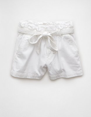 AE Mom Short de Denim Stretch estilo Bolsa de Papel