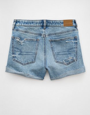AE Stretch Ripped Denim Mom Short