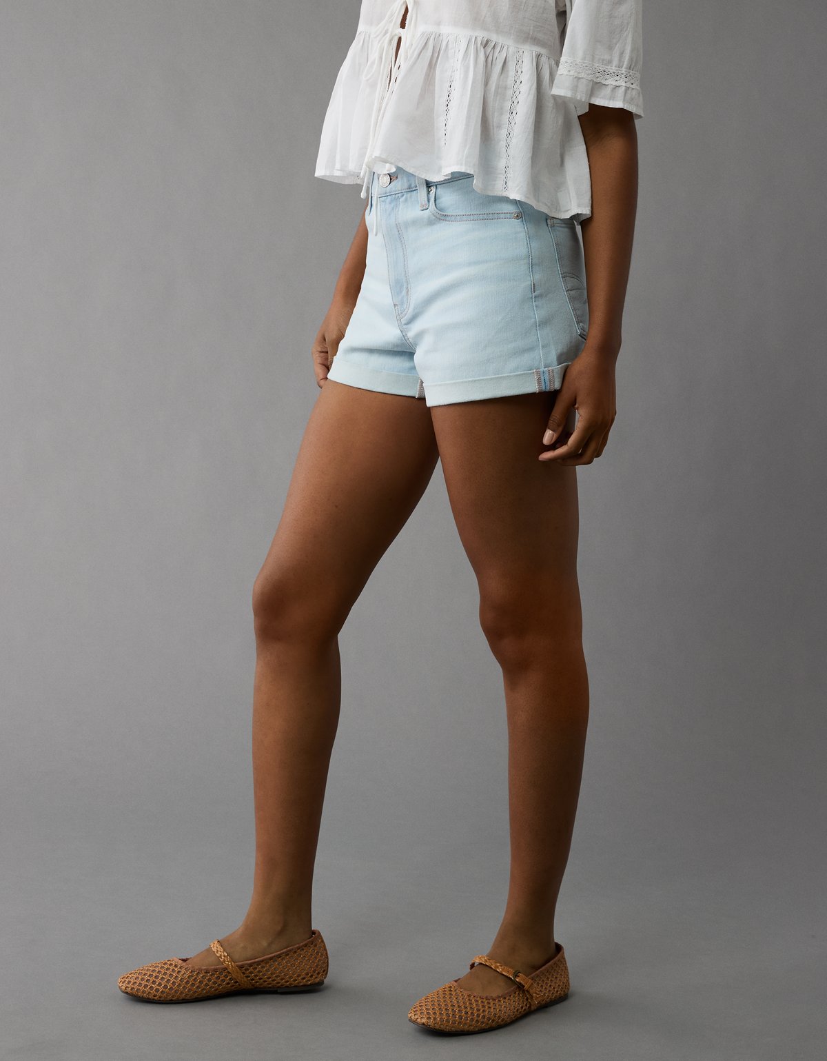 AE Stretch Denim Mom Short - image 5