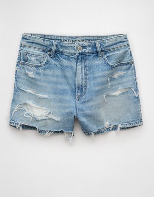AE Strigid Ripped Denim Mom Short