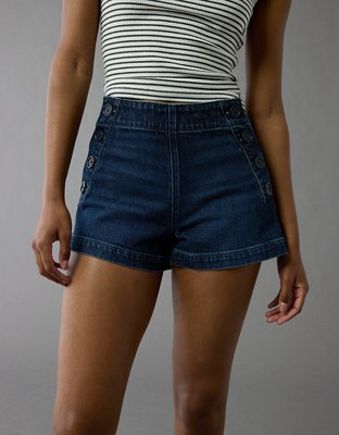 AE Next Level Ripped High-Waisted Denim Short Short