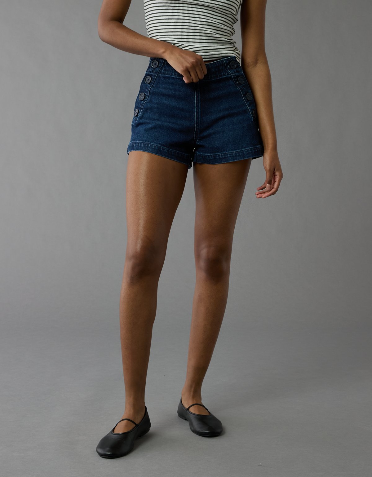 AE Stretch Denim Mom Short - image 5