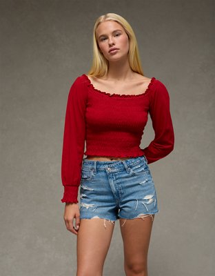 AE Strigid Super High-Waisted Mom Short