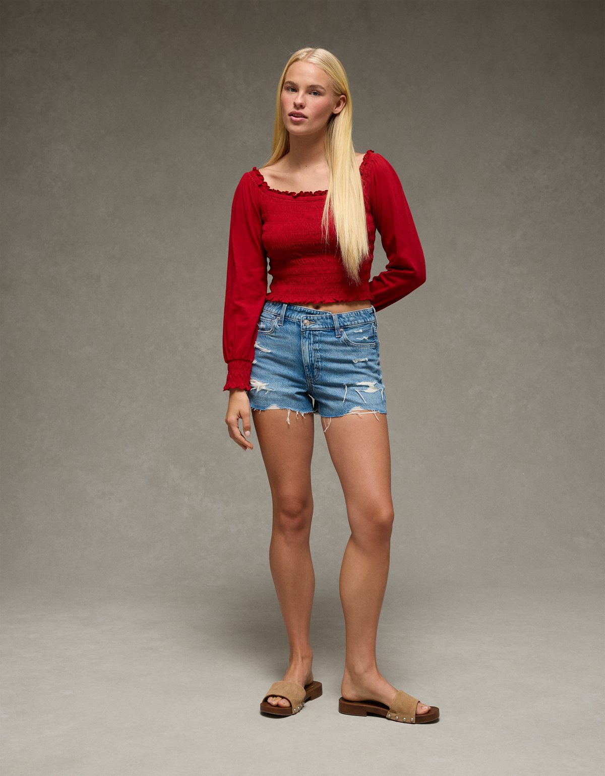 AE Strigid Super High-Waisted Mom Short - image 5