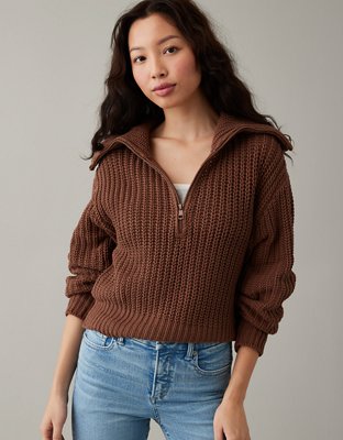 AE Quarter Zip Collared Sweater