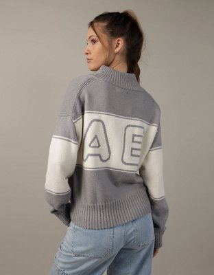 AE Logo Quarter-Zip Sweater