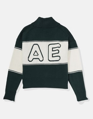 Женские свитеры American Eagle AE Logo Quarter-Zip Sweater — фото 4