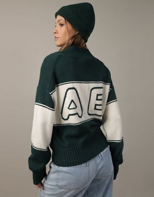 Женские свитеры American Eagle AE Logo Quarter-Zip Sweater — фото 2