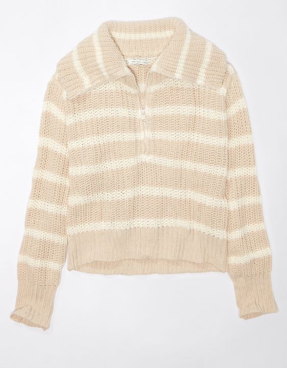 AE Quarter-Zip Collared Sweater