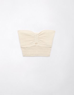 AE Cinch Front Crochet Tube Top