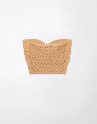 AE Cinch Front Crochet Tube Top