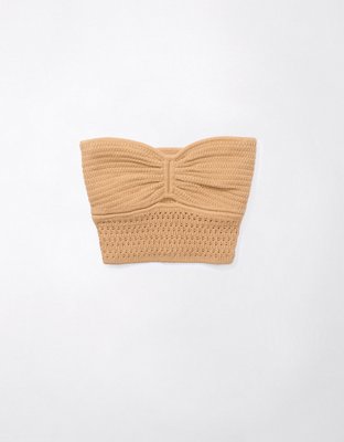 AE Cinch Front Crochet Tube Top