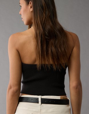 Женские свитеры American Eagle AE Cropped Button-Up Sweater Tube Top — фото 4