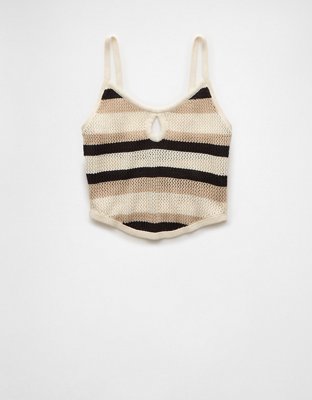 Женские свитеры American Eagle AE Cropped Keyhole Sweater Tank Top — фото 5