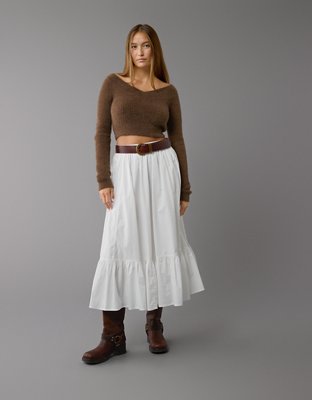 Женские свитеры American Eagle AE Cropped Open V-Neck Sweater — фото 4