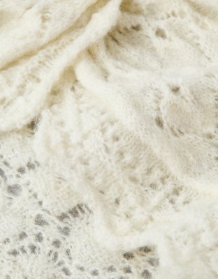 Женские свитеры American Eagle AE Pointelle Twist-Front Cropped Sweater — фото 5