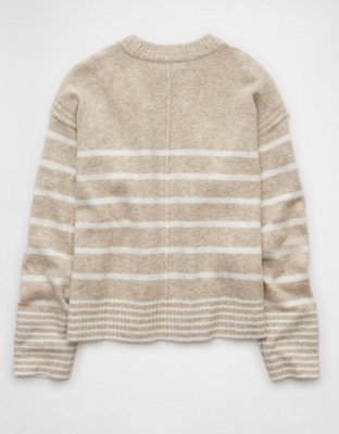 AE Whoa So Soft Striped Crew Neck Sweater