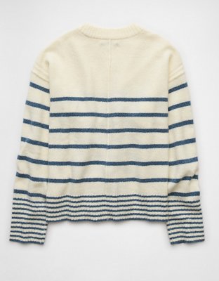 AE Whoa So Soft Striped Crew Neck Sweater