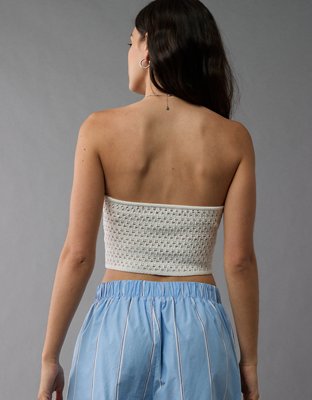 AE Cinch Front Crochet Tube Top