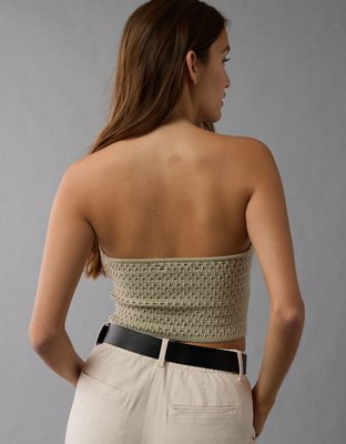 AE Cinch Front Crochet Tube Top