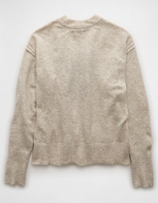 Женские свитеры American Eagle AE Whoa So Soft Leopard Heart Crew Neck Sweater — фото 4