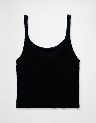 AE Cropped Crochet Tank Top