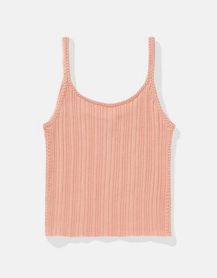 AE Cropped Crochet Tank Top