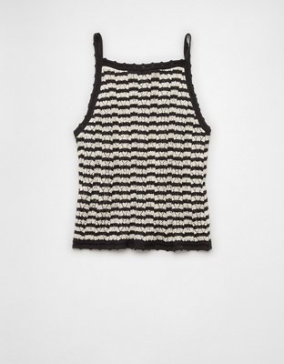 AE High Neck Crochet Tank Top