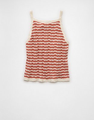 AE High Neck Crochet Tank Top