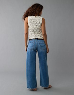 AE Tie Front Crochet Vest