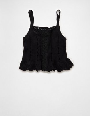 AE Lace Sweater Tank Top