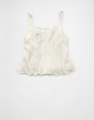 AE Lace Sweater Tank Top