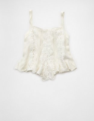 AE Lace Sweater Tank Top