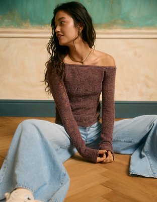 AE Off-The-Shoulder Sweater 