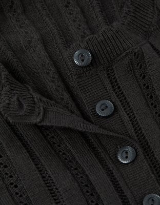 AE Henley Pointelle Sweater T-Shirt