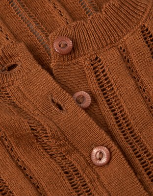 T-shirt en tricot pointelle henley AE