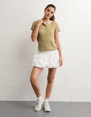 AE Henley Pointelle Sweater T-Shirt