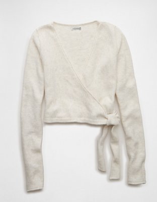 AE Whoa So Soft Ballet Wrap Sweater Top