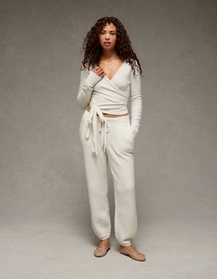 AE Whoa So Soft Ballet Wrap Sweater Top