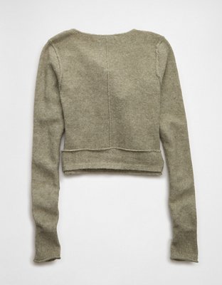 AE Whoa So Soft Ballet Wrap Sweater Top