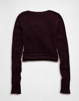 AE Whoa So Soft Ballet Wrap Sweater Top