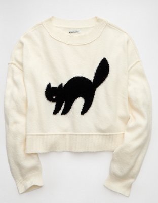 AE Black Cat Halloween Sweater