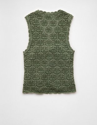 Gilet crocheté noué à l’avant AE