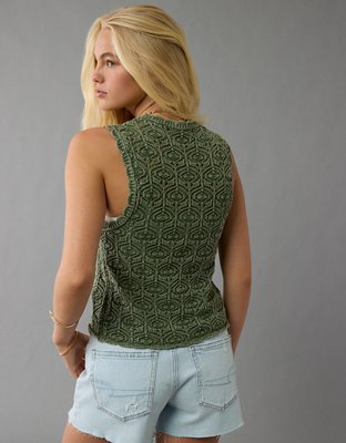Gilet crocheté noué à l’avant AE