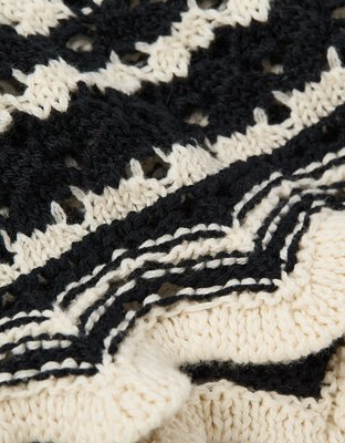 AE V-Neck Pointelle Striped Tank Top