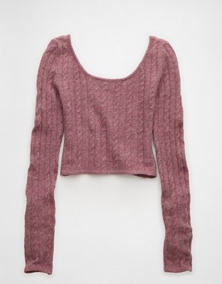 AE Whoa So Soft Cropped Scoop Neck Sweater