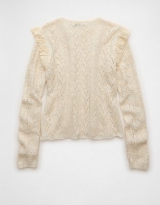 AE Lace Ruffle Sweater