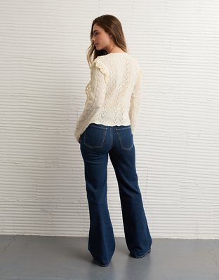 AE Lace Ruffle Sweater